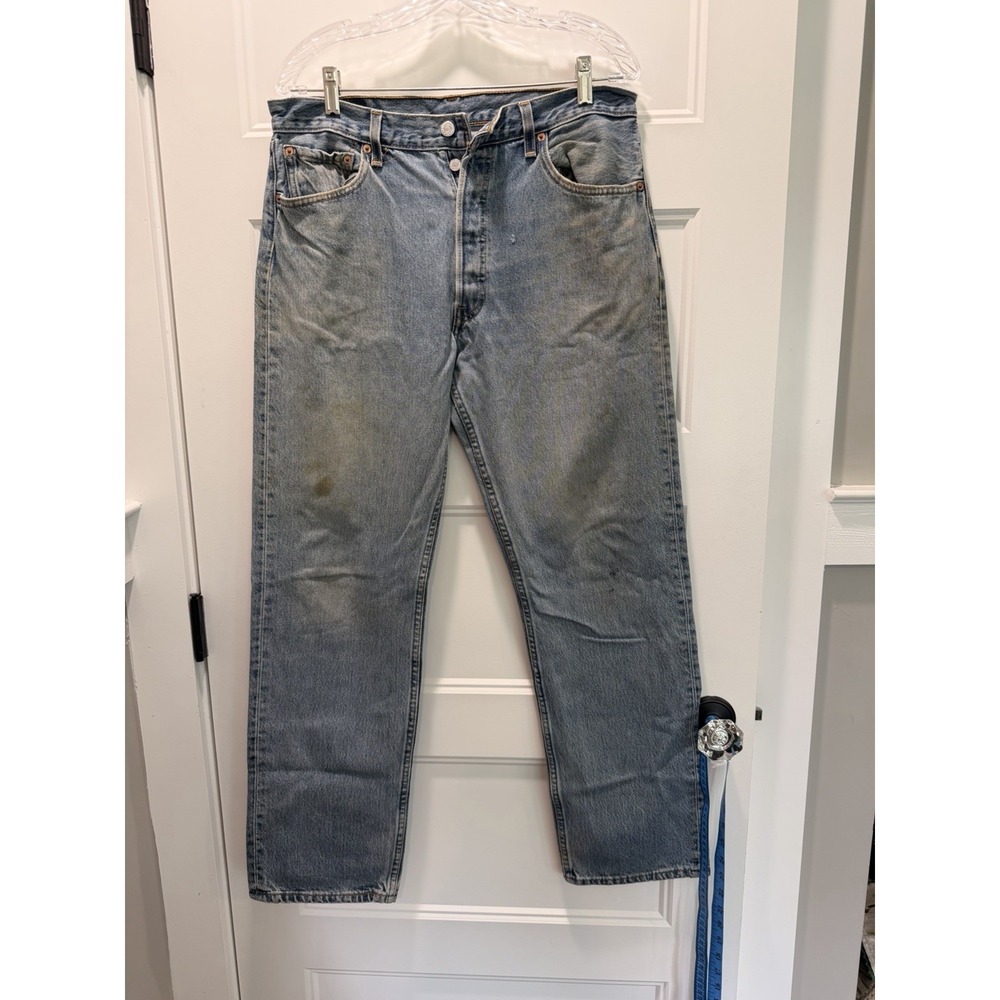 Vintage Levi's 501 Jeans Made in USA 34x32 (Fits 33x31) 2002 Workwear Distressed